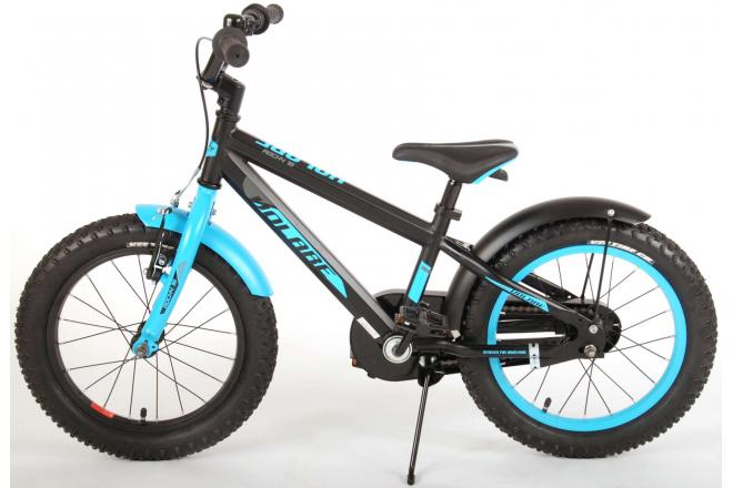 Volare Rocky Kinderfiets - 16 inch - Zwart Blauw - 95% afgemonteerd - Prime Collection