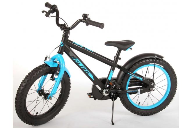 Volare Rocky Kinderfiets - 16 inch - Zwart Blauw - 95% afgemonteerd - Prime Collection