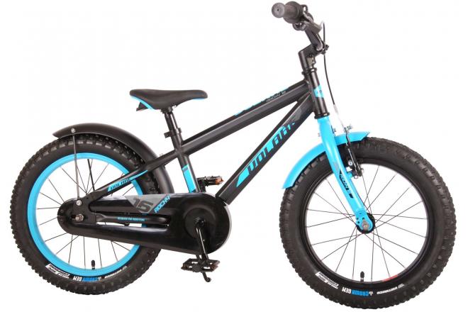 Volare Rocky Kinderfiets - 16 inch - Zwart Blauw - 95% afgemonteerd - Prime Collection