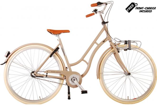 Volare Lifestyle Meisjesfiets - 51 centimeter - Zand - 3 versnellingen Volare Lifestyle Meisjesfiets - 51 centimeter - Zand - 3 versnellingen