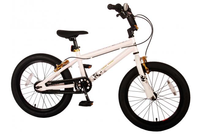 Volare Cool Rider Kinderfiets - Jongens - 18 inch - Wit - twee handremmen - 95% afgemonteerd - Prime Collection