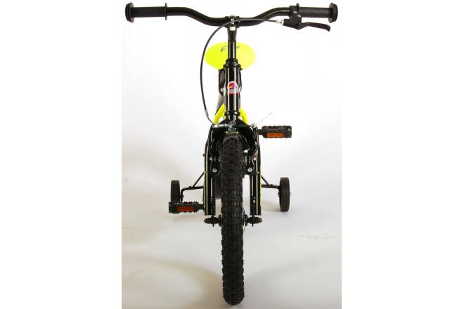 Volare Sportivo Kinderfiets - Jongens - 16 inch - Neon Geel Zwart - 95% afgemonteerd