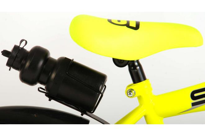 Volare Sportivo Kinderfiets - Jongens - 16 inch - Neon Geel Zwart - 95% afgemonteerd