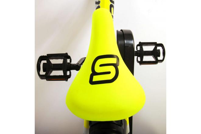Volare Sportivo Kinderfiets - Jongens - 16 inch - Neon Geel Zwart - 95% afgemonteerd