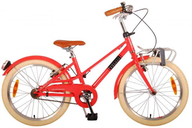 Volare Melody Kinderfiets – Meisjes – 20 inch – Koraal Rood – Twee Handremmen – Prime Collection