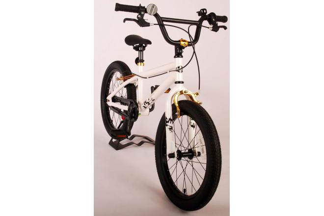 Volare Cool Rider Kinderfiets - Jongens - 18 inch - Wit - twee handremmen - 95% afgemonteerd - Prime Collection