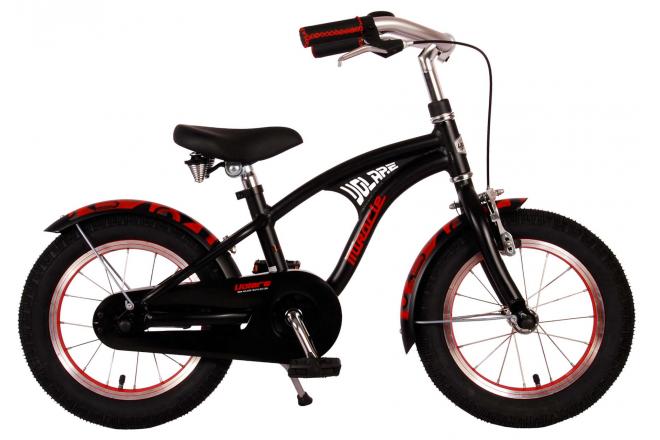 Volare Miracle Cruiser Kinderfiets – Jongens – 14 inch – Mat Zwart – Prime Collection