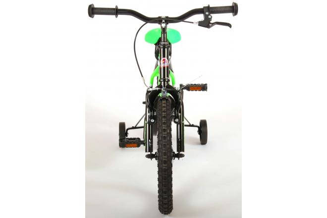 Volare Sportivo Kinderfiets - Jongens - 16 inch - Neon Groen Zwart - 95% afgemonteerd