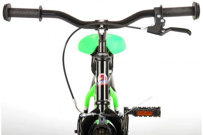 Volare Sportivo Kinderfiets - Jongens - 16 inch - Neon Groen Zwart - 95% afgemonteerd