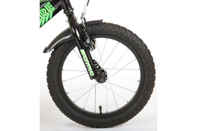 Volare Sportivo Kinderfiets - Jongens - 16 inch - Neon Groen Zwart - 95% afgemonteerd