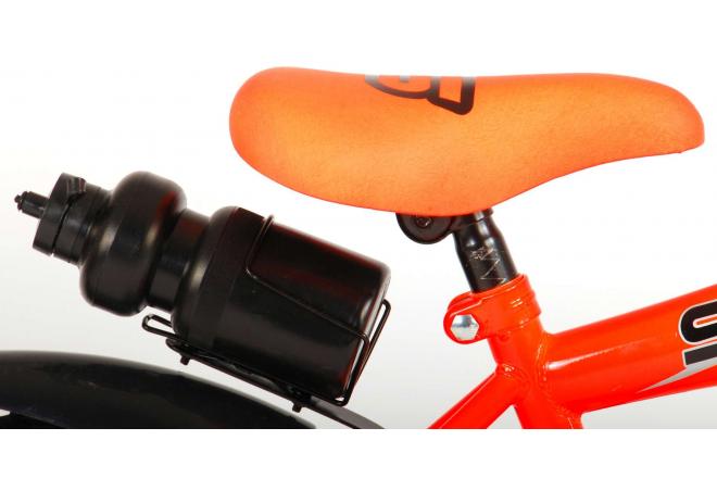 Volare Sportivo Kinderfiets - Jongens - 16 inch - Neon Oranje Zwart - 95% afgemonteerd
