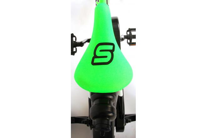Volare Sportivo Kinderfiets - Jongens - 16 inch - Neon Groen Zwart - 95% afgemonteerd