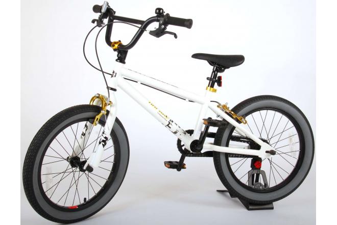 Volare Cool Rider Kinderfiets - Jongens - 18 inch - Wit - twee handremmen - 95% afgemonteerd - Prime Collection