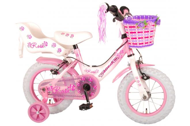 Volare Rose Kinderfiets - Meisjes - 12 inch - Roze - 2 handremmen