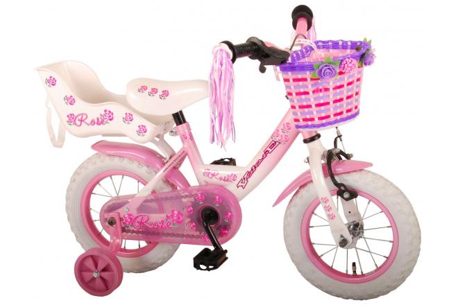Volare Rose Kinderfiets - Meisjes - 12 inch - Roze - 95% afgemonteerd