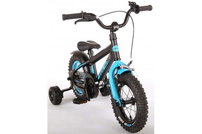 Volare Rocky Kinderfiets - Jongens - 12 inch - Zwart/Blauw - 95% afgemonteerd - Prime Collection