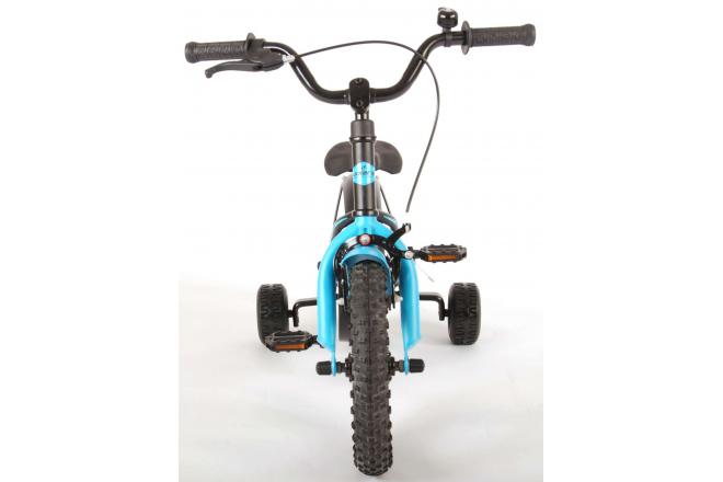 Volare Rocky Kinderfiets - Jongens - 12 inch - Zwart/Blauw - 95% afgemonteerd - Prime Collection