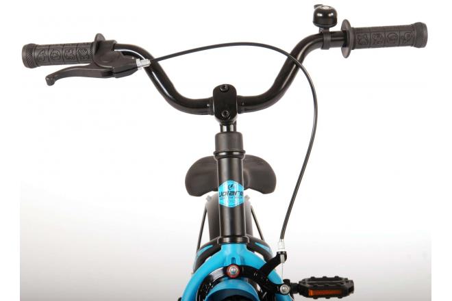 Volare Rocky Kinderfiets - Jongens - 12 inch - Zwart/Blauw - 95% afgemonteerd - Prime Collection