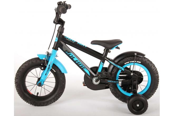 Volare Rocky Kinderfiets - Jongens - 12 inch - Zwart/Blauw - 95% afgemonteerd - Prime Collection