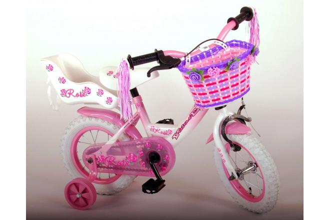 Volare Rose Kinderfiets - Meisjes - 12 inch - Roze - 95% afgemonteerd