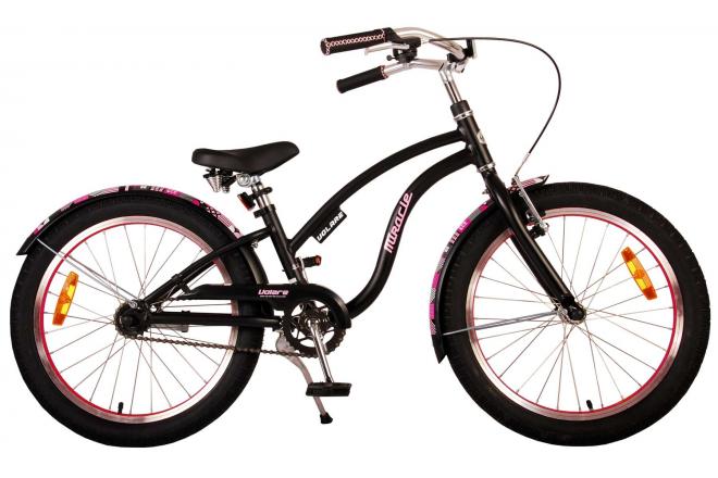 Volare Miracle Cruiser Kinderfiets - Meisjes - 20 inch - Mat Zwart- Prime Collection