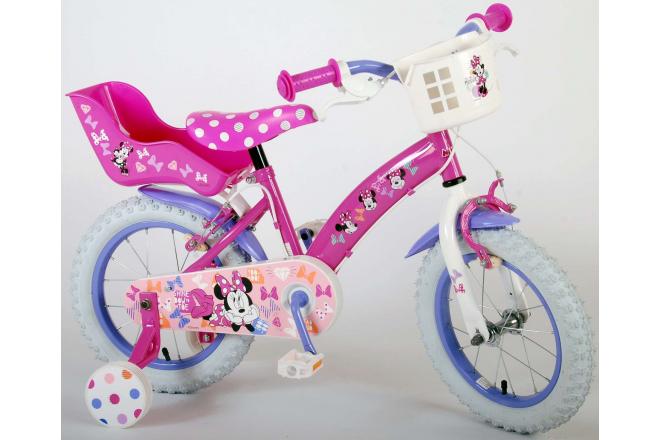 Disney Minnie Cutest Ever! - Kinderfiets - Meisjes - 12 inch - Roze - Twee Handremmen