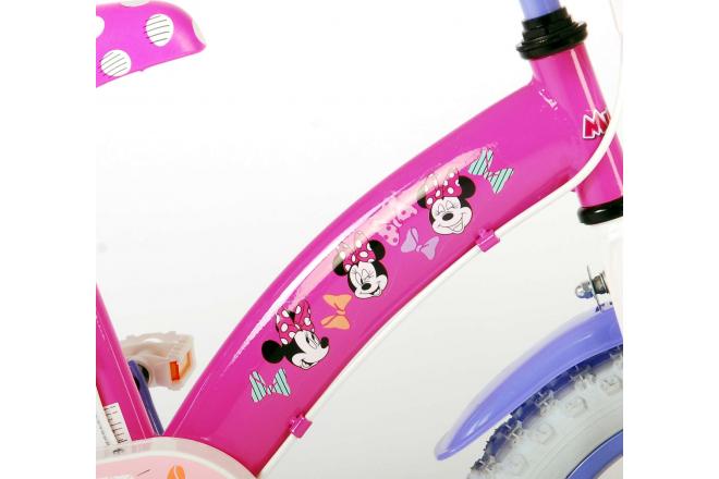 Disney Minnie Cutest Ever! - Kinderfiets - Meisjes - 12 inch - Roze - Twee Handremmen