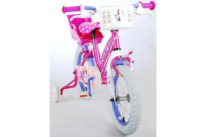 Disney Minnie Cutest Ever! - Kinderfiets - Meisjes - 12 inch - Roze - Twee Handremmen