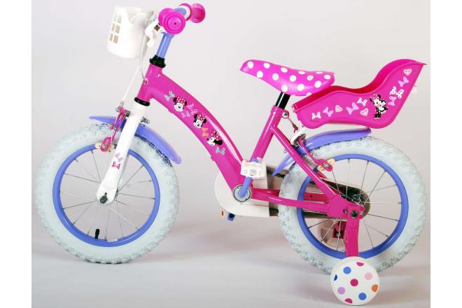 Disney Minnie Cutest Ever! - Kinderfiets - Meisjes - 14 inch - Roze - Twee Handremmen