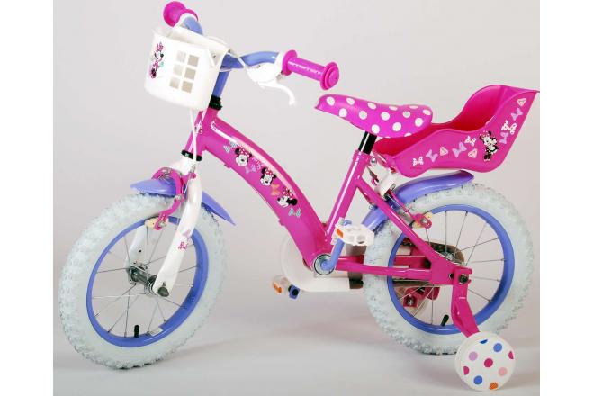 Disney Minnie Cutest Ever! - Kinderfiets - Meisjes - 14 inch - Roze - Twee Handremmen