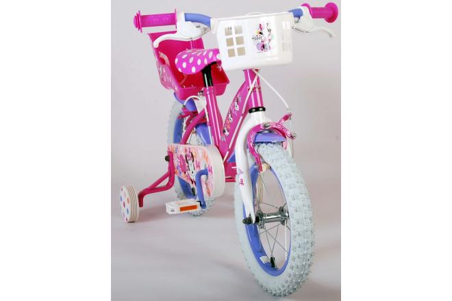 Disney Minnie Cutest Ever! - Kinderfiets - Meisjes - 14 inch - Roze - Twee Handremmen