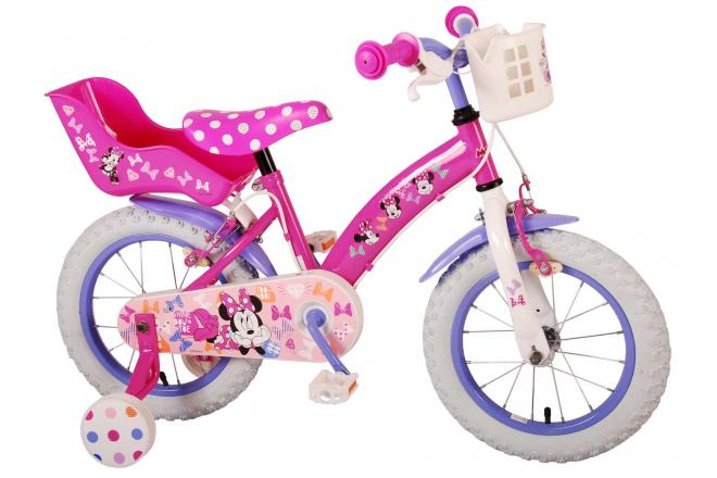 Disney Minnie Cutest Ever! - Kinderfiets - Meisjes - 14 inch - Roze - Twee Handremmen