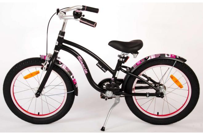 Volare Miracle Cruiser Kinderfiets - Meisjes - 18 inch - Mat Zwart - Prime Collection