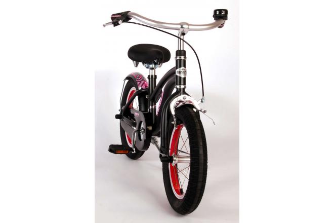 Volare Miracle Kinderfiets - Meisjes - 14 inch - Mat Zwart - Prime Collection