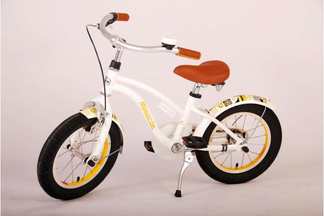 Volare Miracle Kinderfiets - Meisjes - 14 inch - Wit - Prime Collection