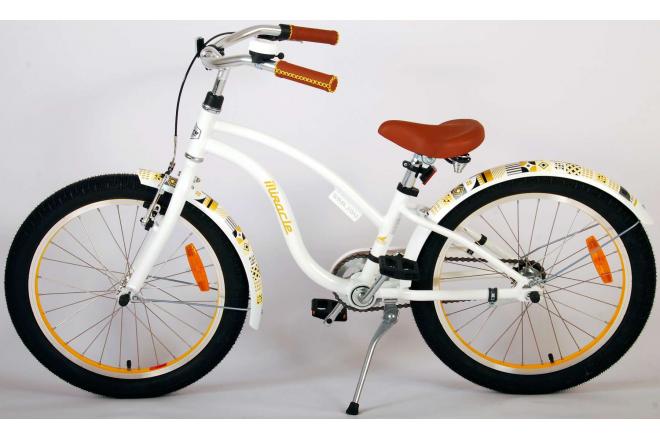 Volare Miracle Cruiser Kinderfiets - Meisjes - 20 inch - Wit - Prime Collection