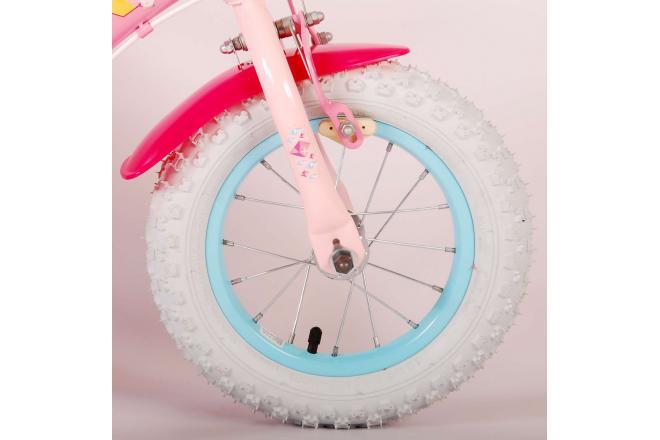 Disney Princess Kinderfiets - Meisjes - 12 inch - Roze - Poppenzitje - Twee Handremmen