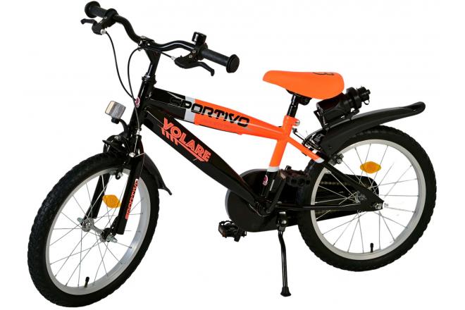 Volare Sportivo Kinderfiets - Jongens - 20 inch - Neon Oranje Zwart - Twee Handremmen