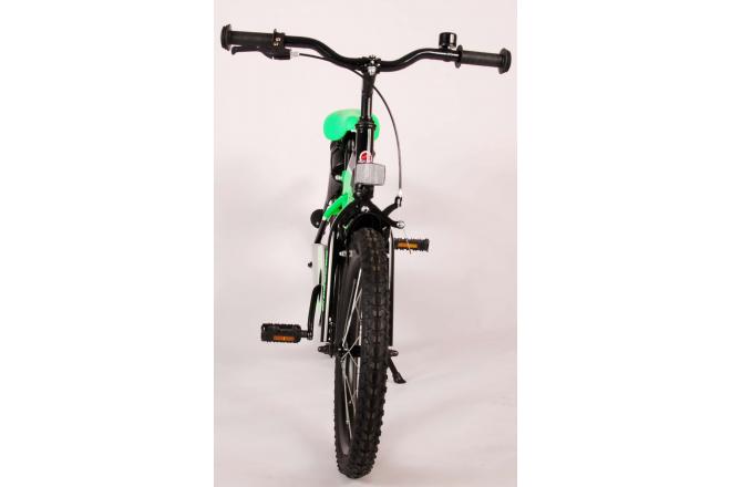 Volare Sportivo Kinderfiets - Jongens - 14 inch - Neon Groen Zwart - 95% afgemonteerd