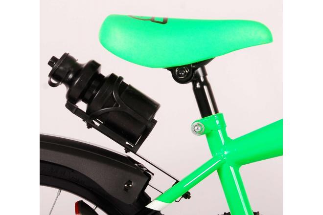 Volare Sportivo Kinderfiets - Jongens - 14 inch - Neon Groen Zwart - 95% afgemonteerd
