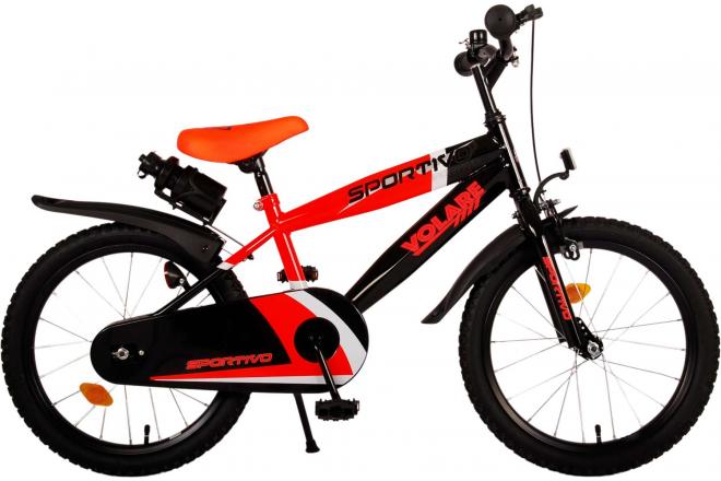 Volare Sportivo Kinderfiets - Jongens - 20 inch - Neon Oranje Zwart - Twee Handremmen