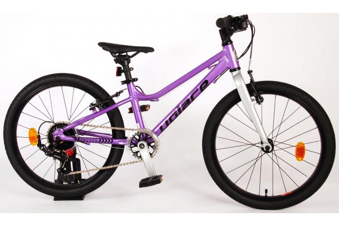 Volare Dynamic Kinderfiets - Meisjes - 20 inch - Paars - 2 Handremmen - 7 Versnellingen - Prime Collection