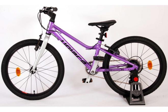 Volare Dynamic Kinderfiets - Meisjes - 20 inch - Paars - 2 Handremmen - 7 Versnellingen - Prime Collection