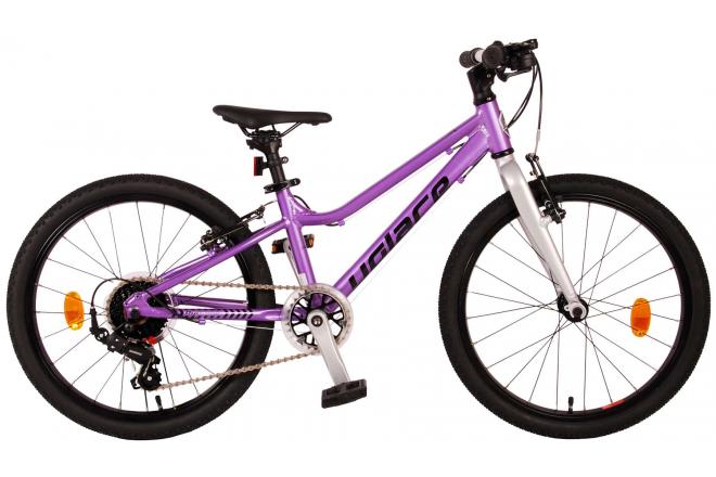 Volare Dynamic Kinderfiets - Meisjes - 20 inch - Paars - 2 Handremmen - 7 Versnellingen - Prime Collection