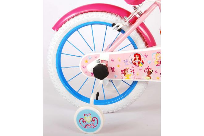 Disney Princess Kinderfiets - Meisjes - 16 inch - Roze Blauw - Twee Handremmen