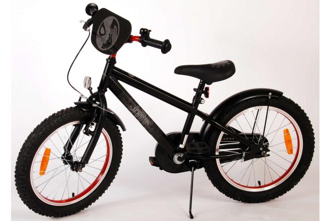 Spider-Man Kinderfiets - Jongens - 18 inch - Mat Zwart