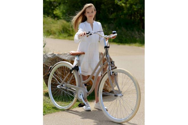 Volare Lifestyle Meisjesfiets - Tiener - 48 cm - lage zadelstand -  Zand - Shimano Nexus 3 versnellingen