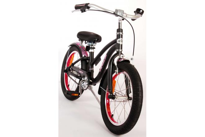 Volare Miracle Cruiser Kinderfiets - Meisjes- 16 inch - Mat Zwart - Prime Collection