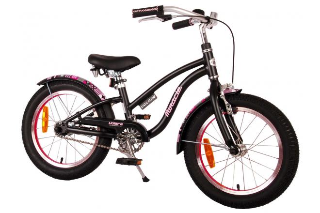 Volare Miracle Cruiser Kinderfiets - Meisjes- 16 inch - Mat Zwart - Prime Collection