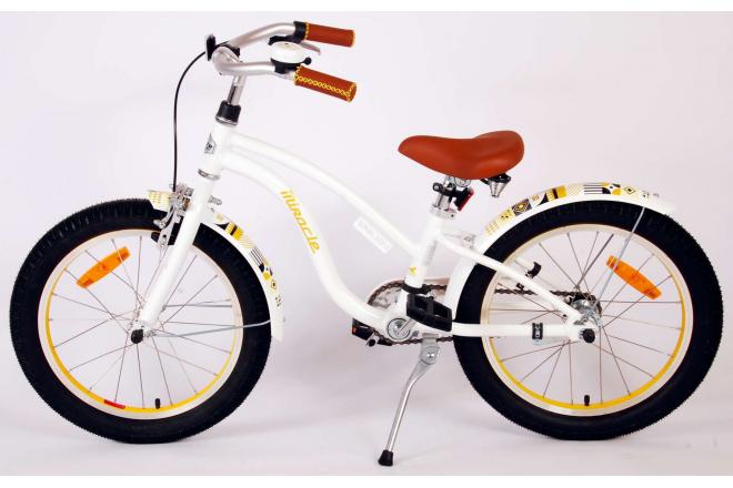 Volare Miracle Cruiser Kinderfiets - Meisjes - 18 inch - Wit - Prime Collection